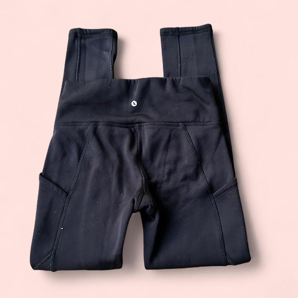 Black fleece lined leggings. Xersion